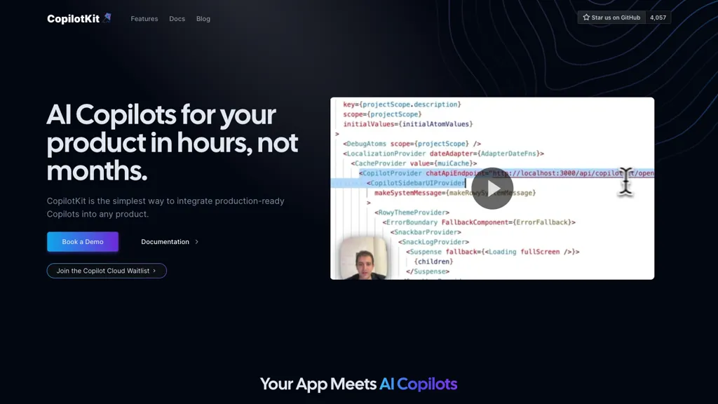 CopilotKit by TawkitAI 官网截图