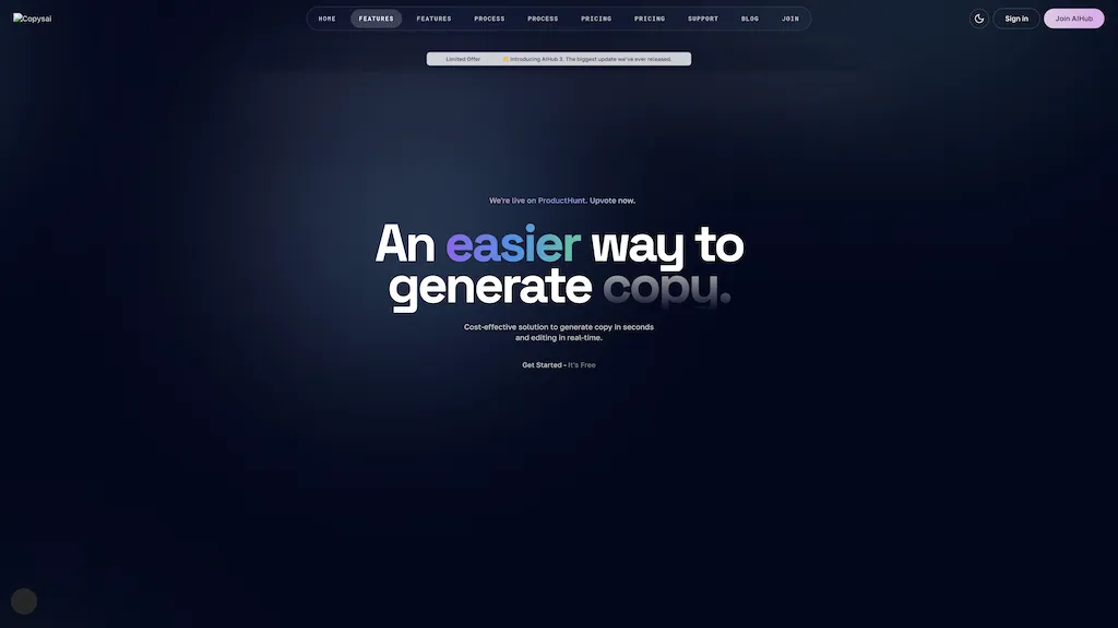 CopysAI 官网截图