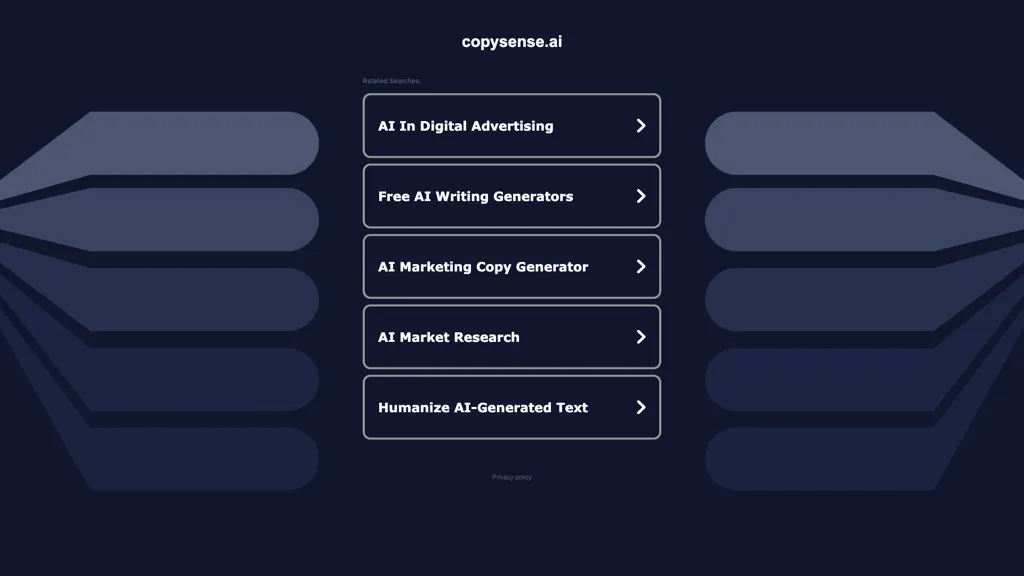 Copysense AI 官网截图