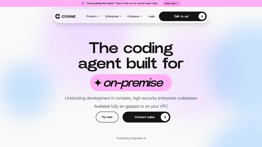 Cosine 官网截图