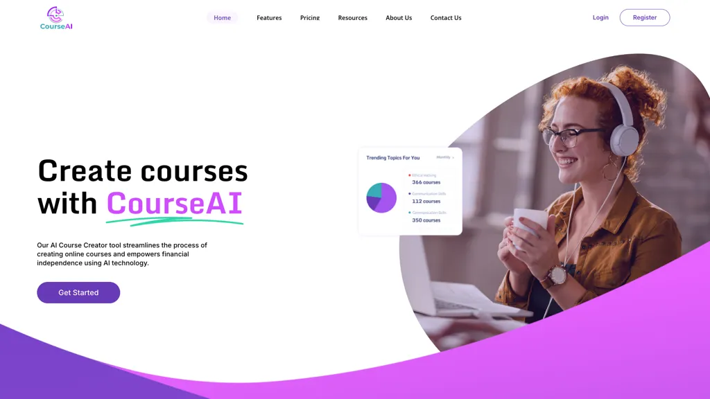 CourseAI 官网截图