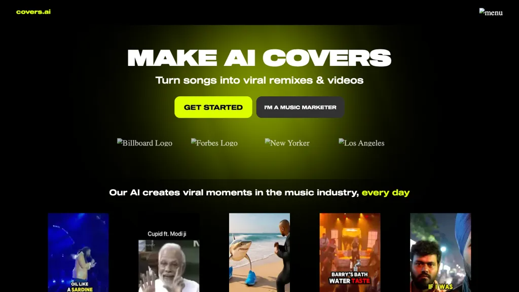 Covers AI 官网截图
