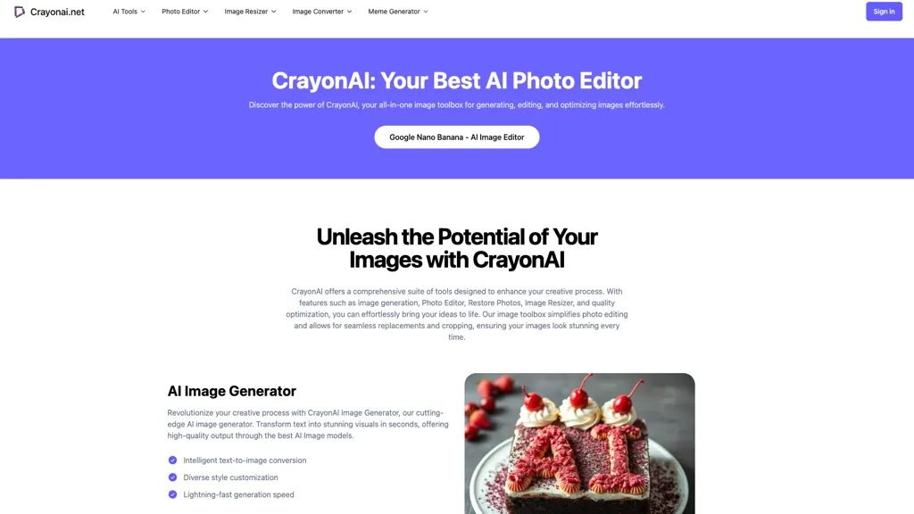 Crayon AI 官网截图