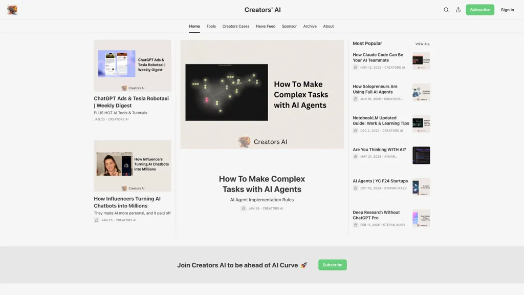 Creators' AI 工具截图