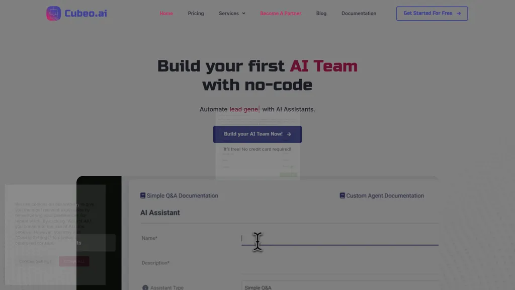 Cubeo AI 官网截图