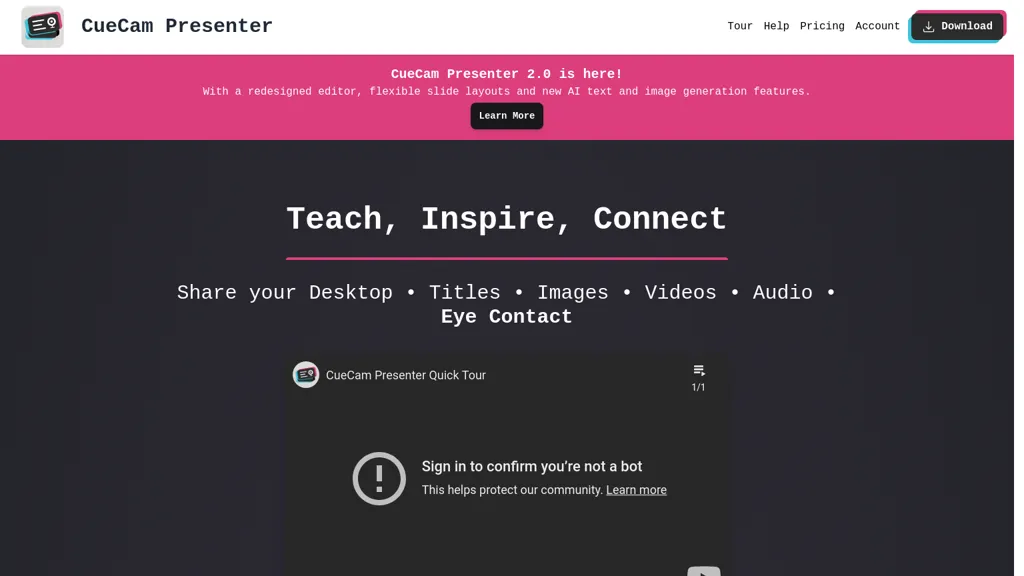 Cuecam presenter 工具截图