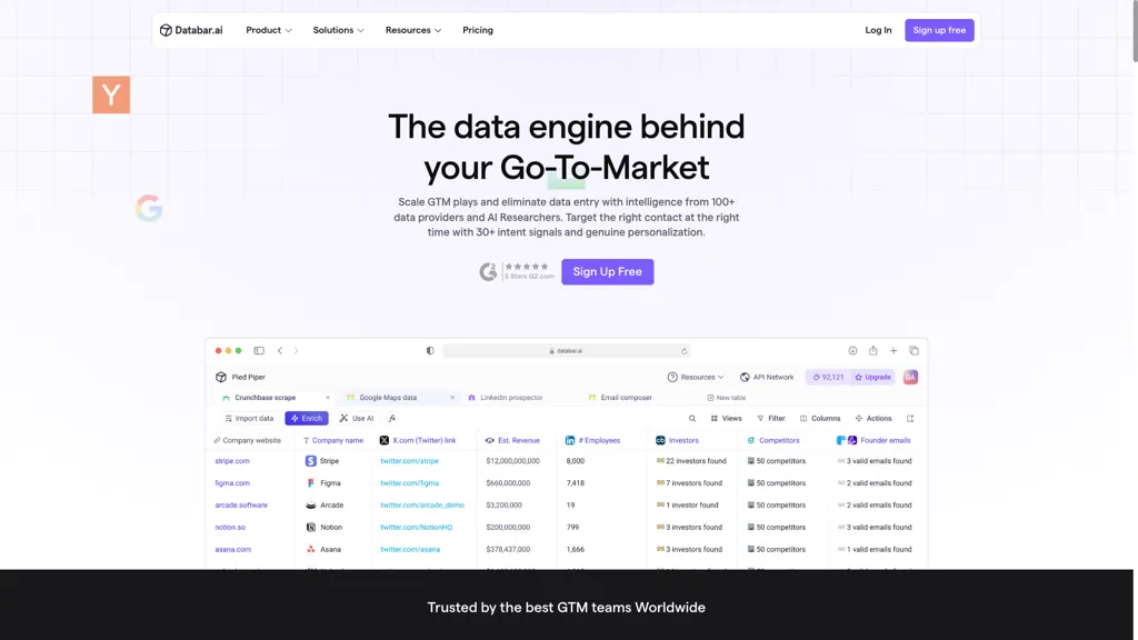 Databar.ai 2.0 官网截图