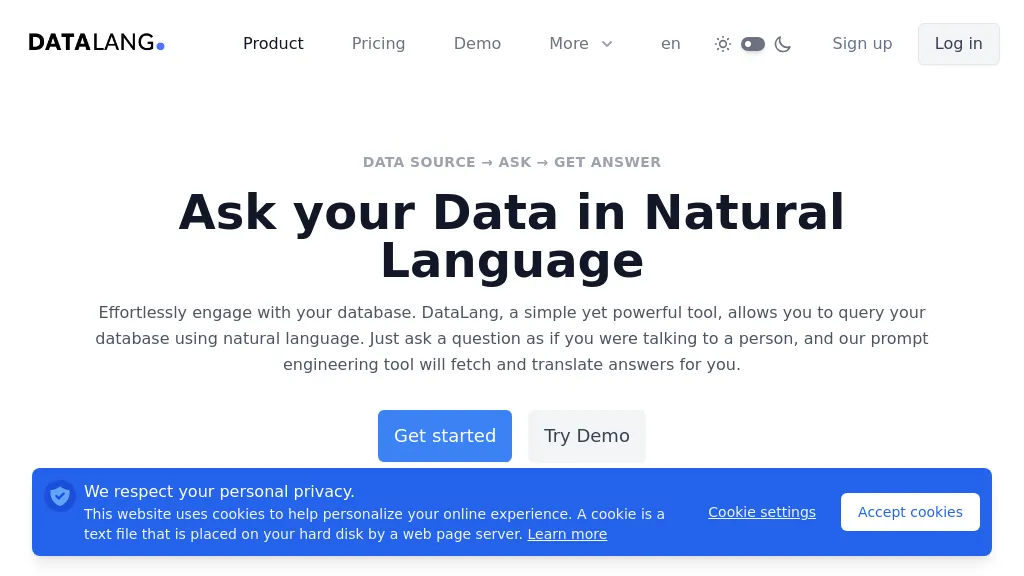 DataLang 官网截图