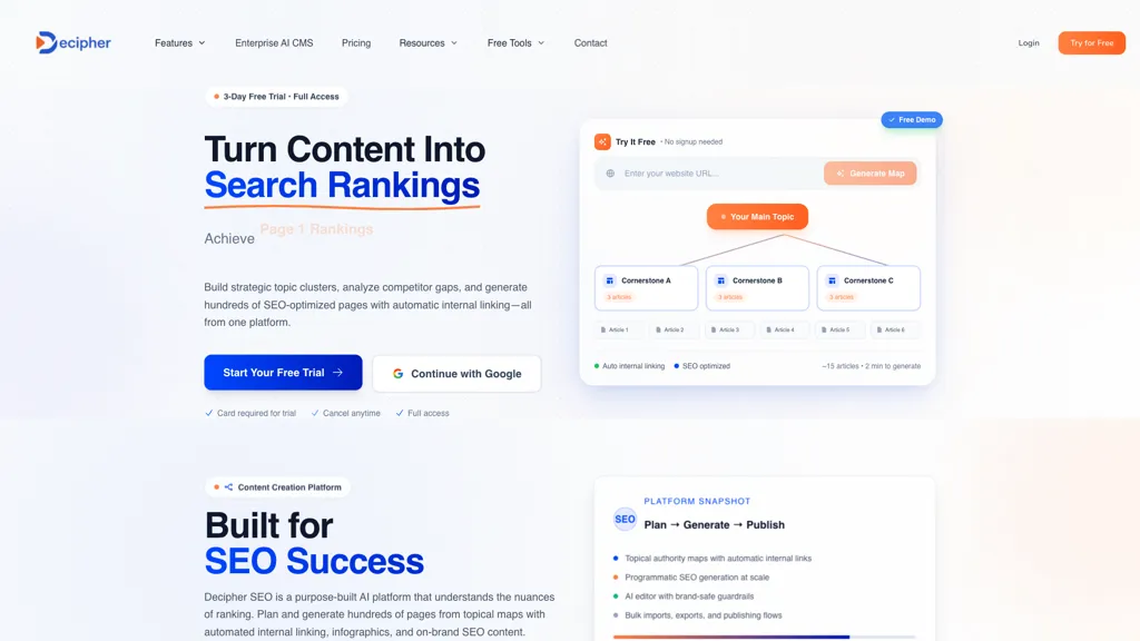 Decipher SEO 工具截图