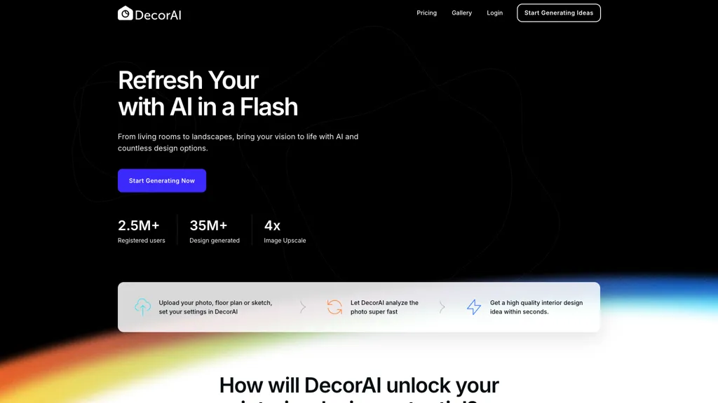 DecorAI 官网截图