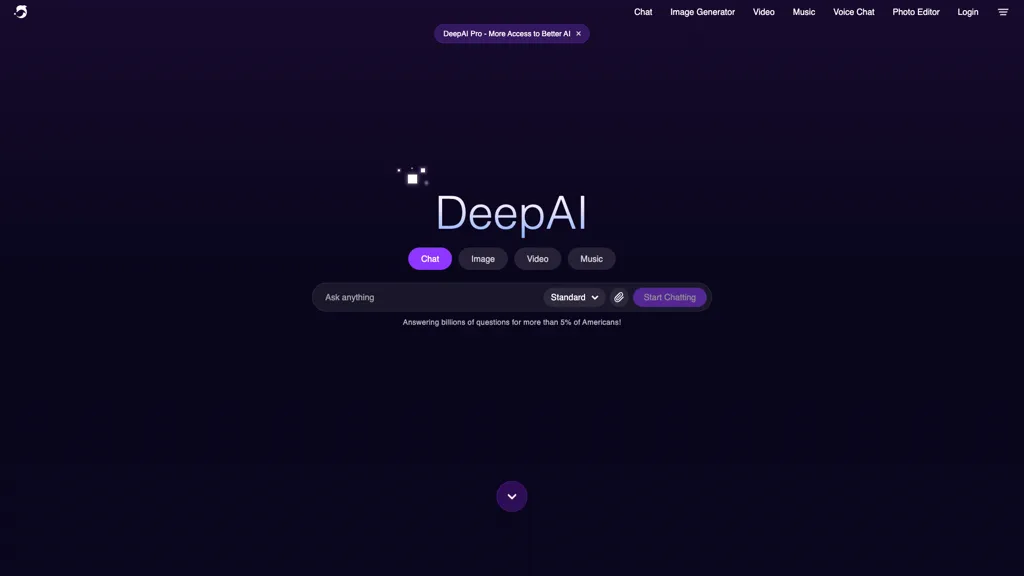DeepAI 官网截图