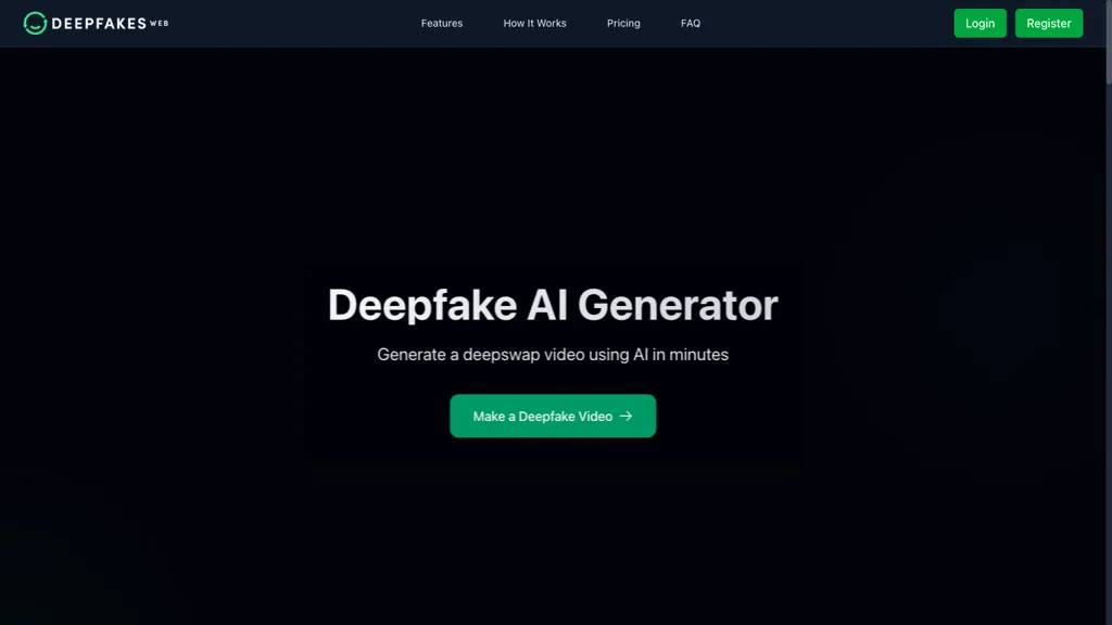 Deepfakesweb 官网截图
