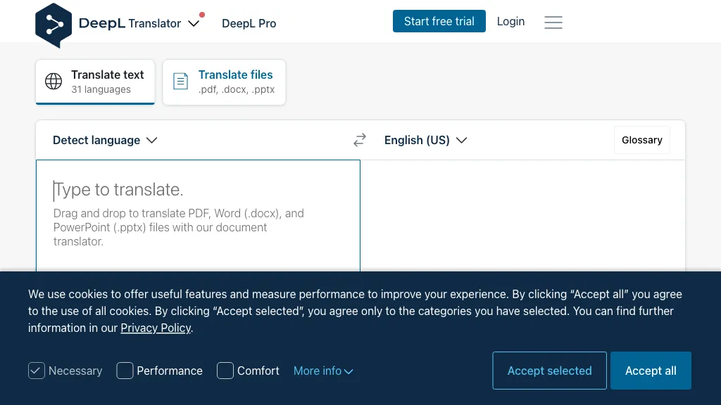 DeepL Translate 官网截图