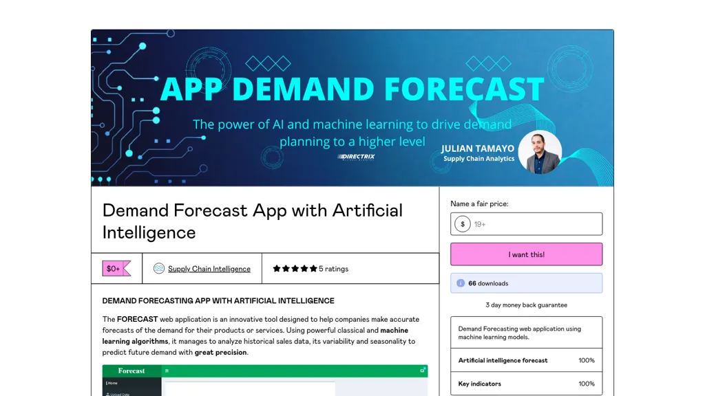 Demand Forecast 官网截图