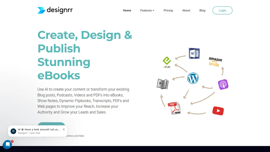 Designrr 官网截图
