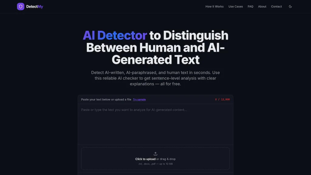 DetectMy 官网截图