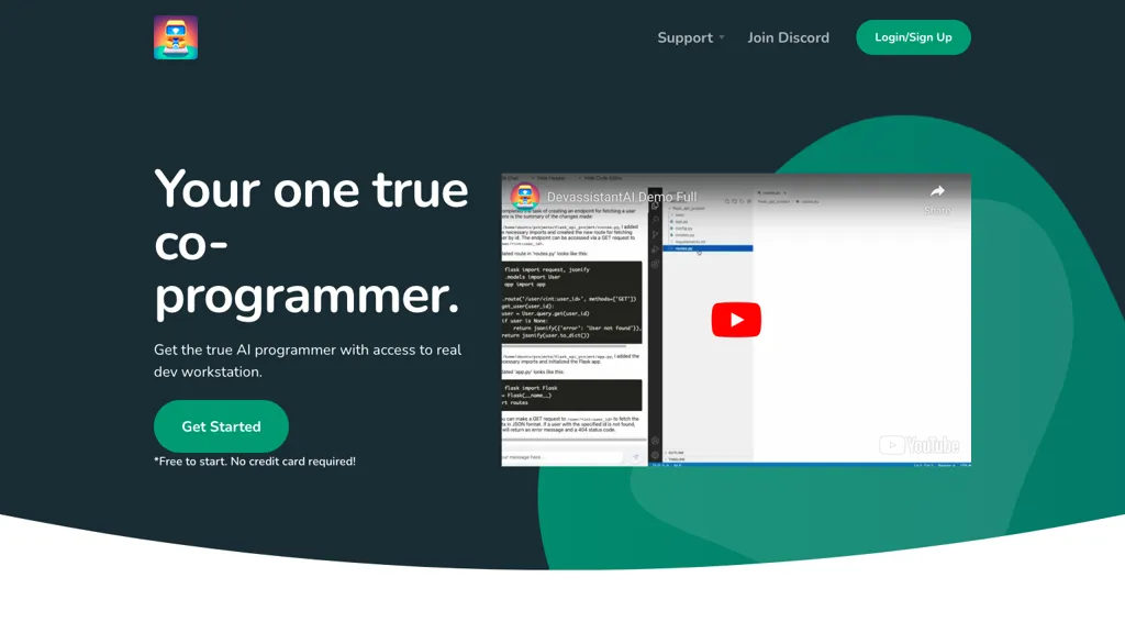 DevAssistant.AI 官网截图