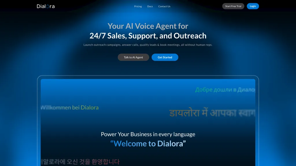 Dialora.ai 官网截图