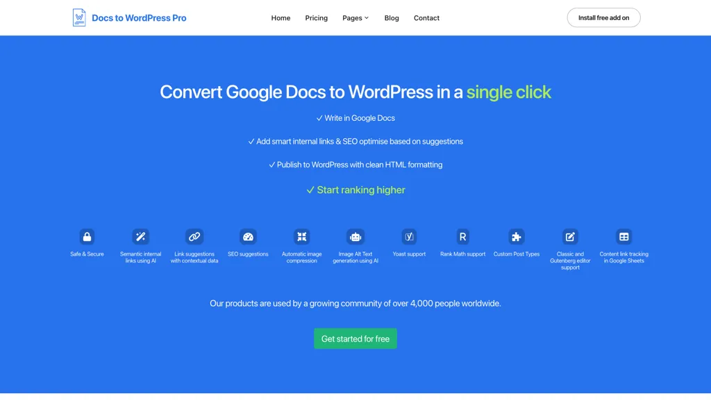 Docs to WP Pro 工具截图