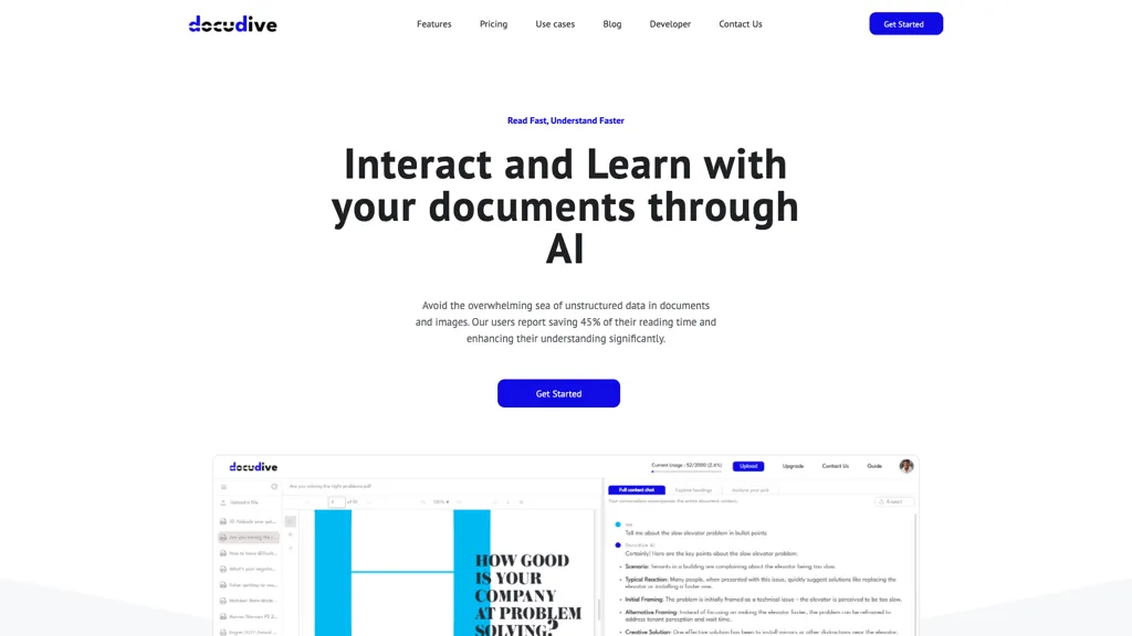 DocuDive 工具截图