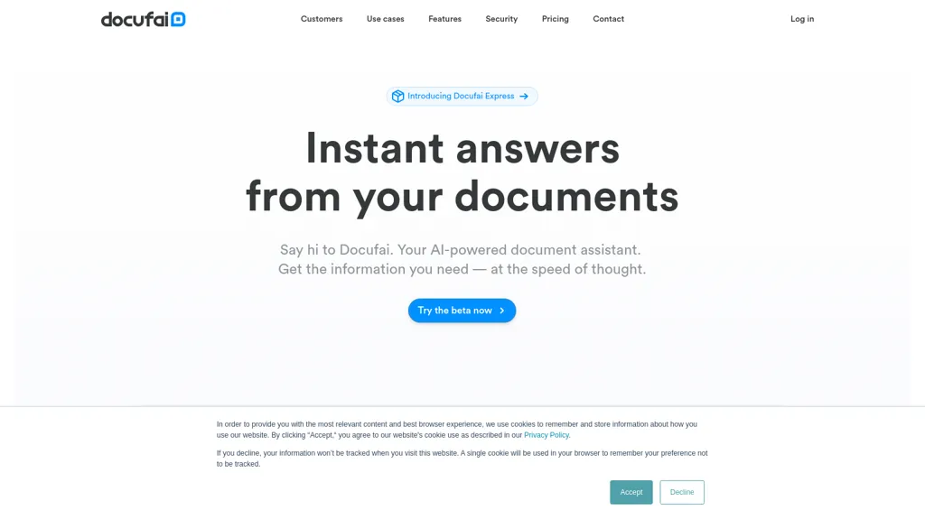 Docufai 官网截图