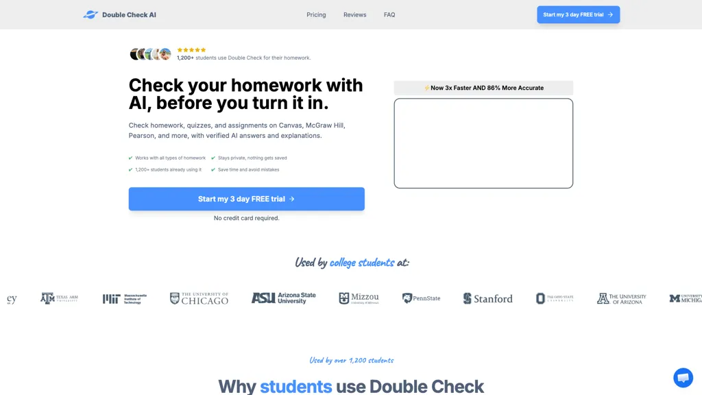 Double Check AI 官网截图