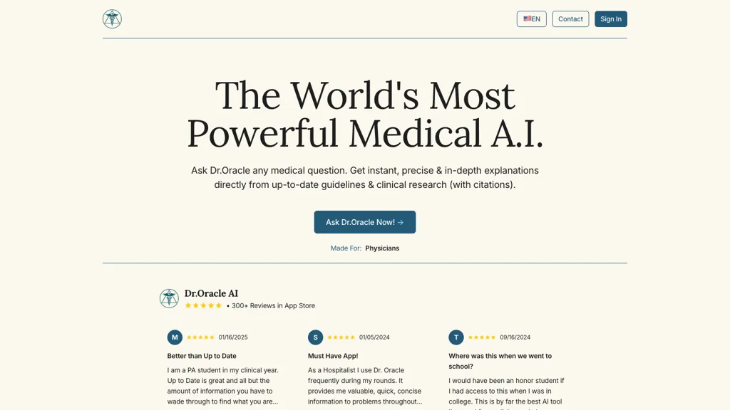 Dr.Oracle 官网截图