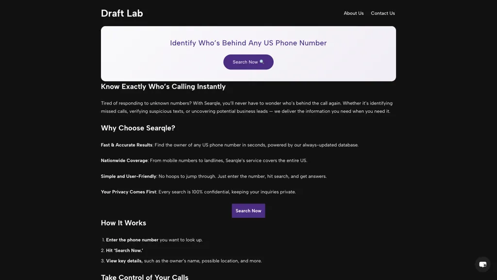 DraftLab 官网截图