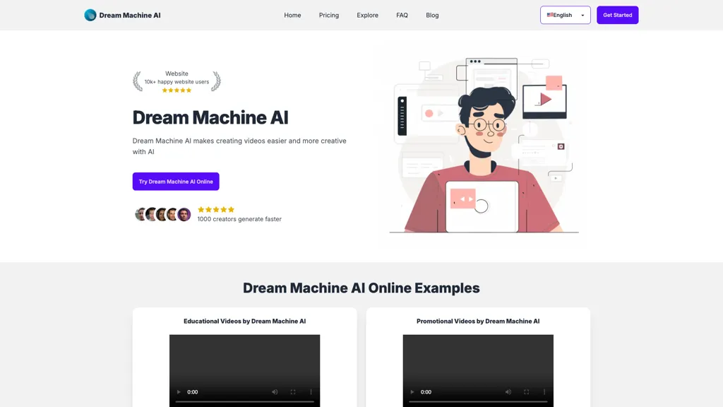 Dream Machine AI 工具截图