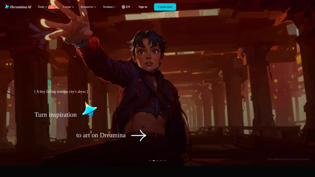 Dreamina 官网截图