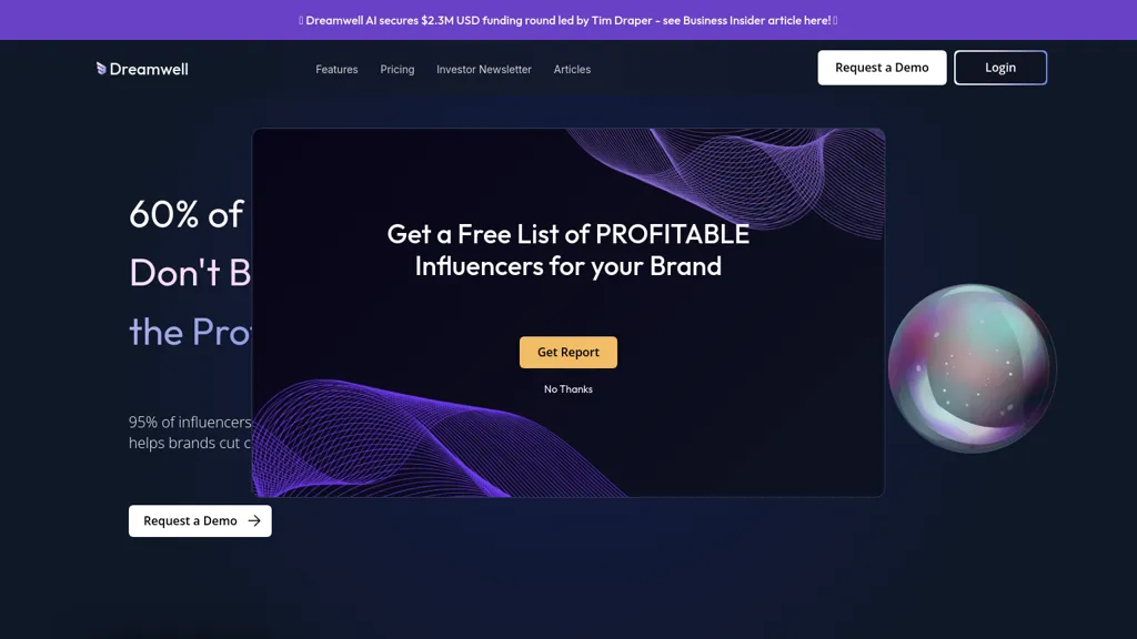 Dreamwell 官网截图