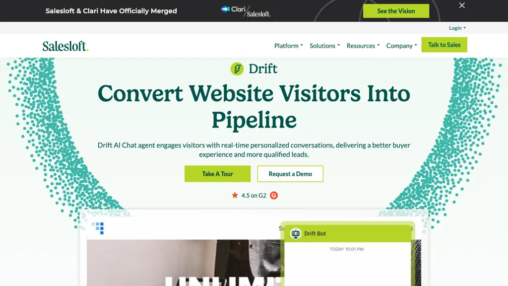 Drift 官网截图