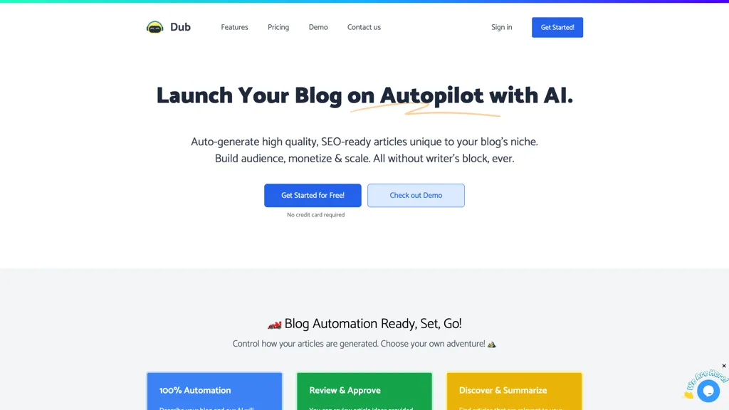 Dub.io 官网截图