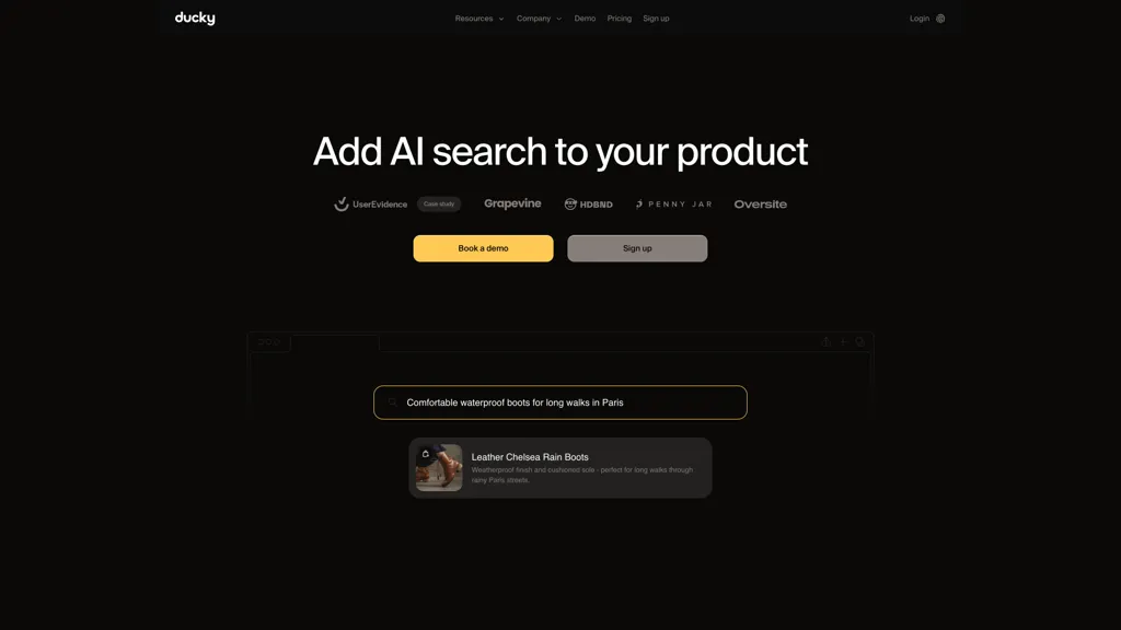 Ducky AI 官网截图