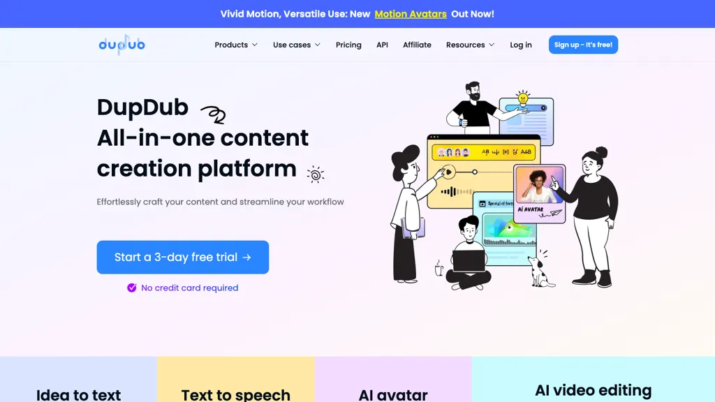 Dupdub 官网截图