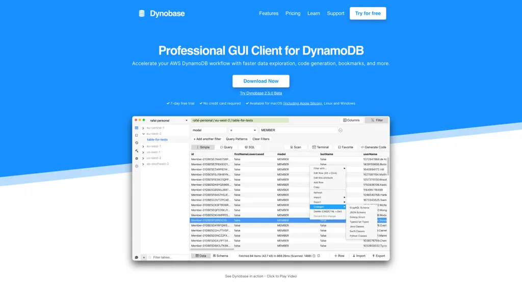 Dynobase 官网截图