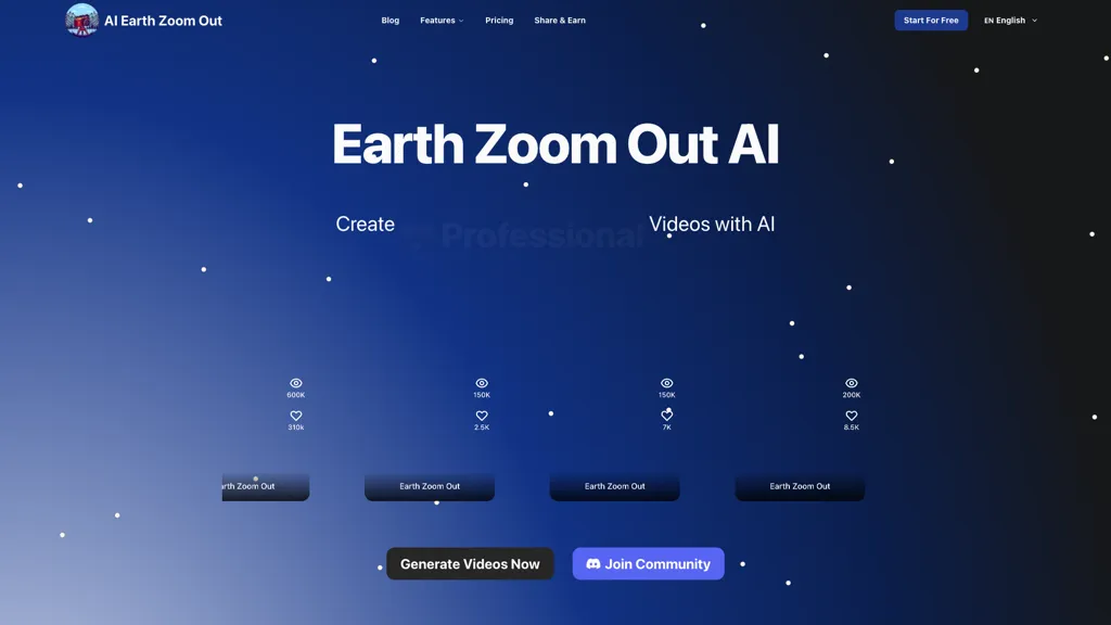 Earth Zoom Out AI 工具截图