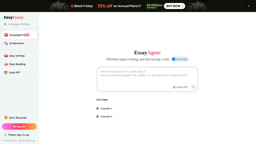 EasyEssay 官网截图