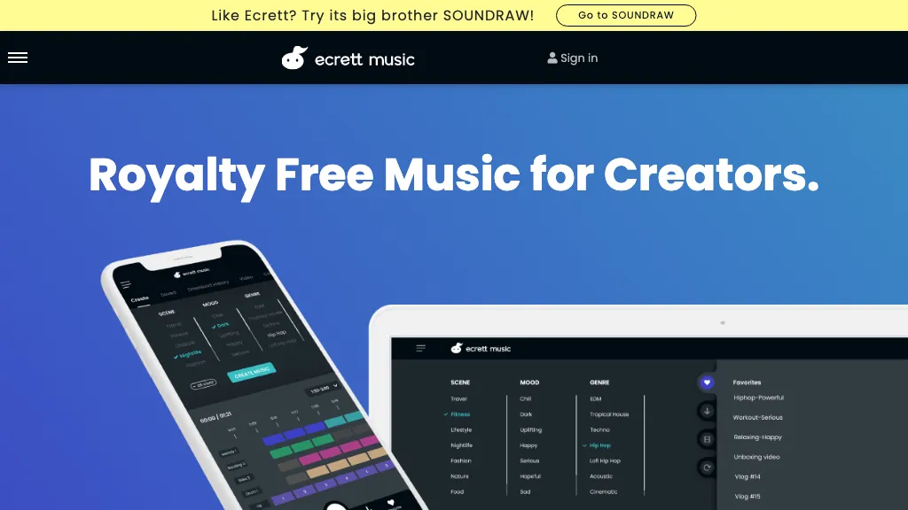 Ecrett Music 官网截图