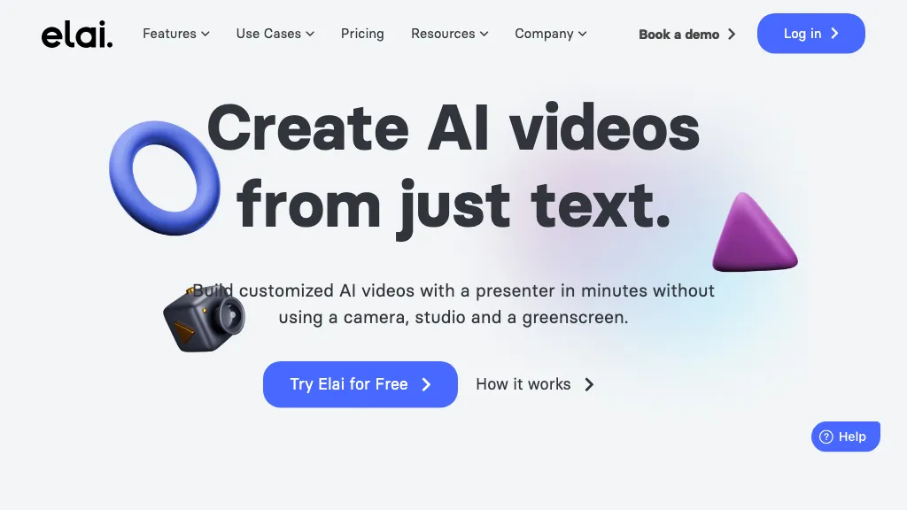 Elai.io 官网截图