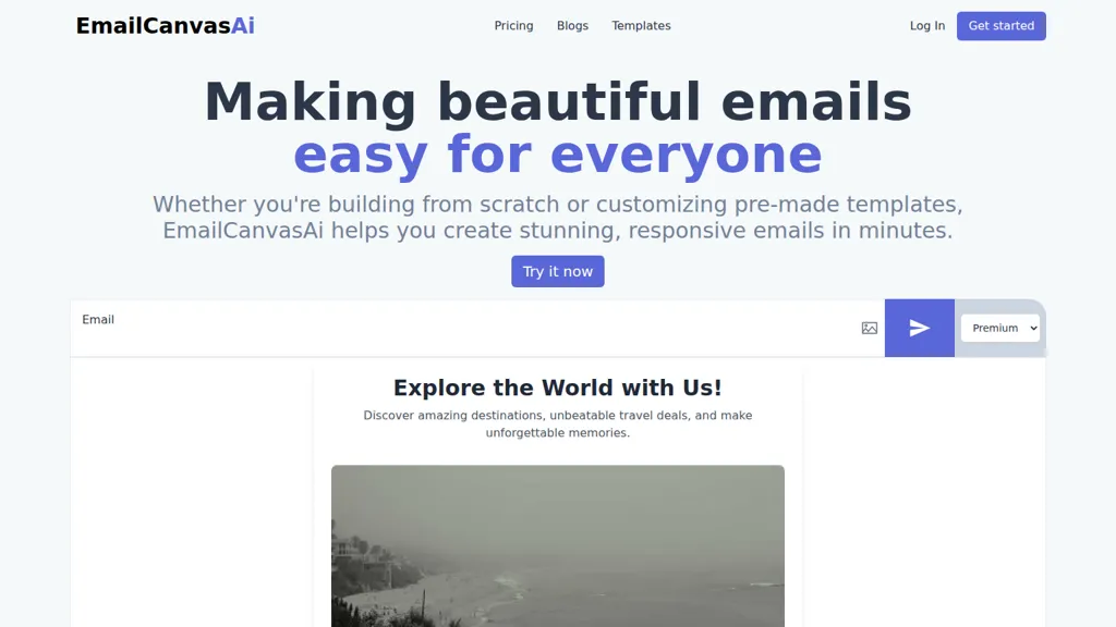 EmailCanvasAi 官网截图