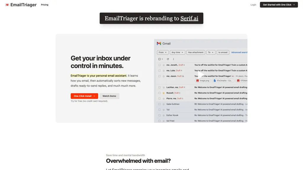 EmailTriager 工具截图