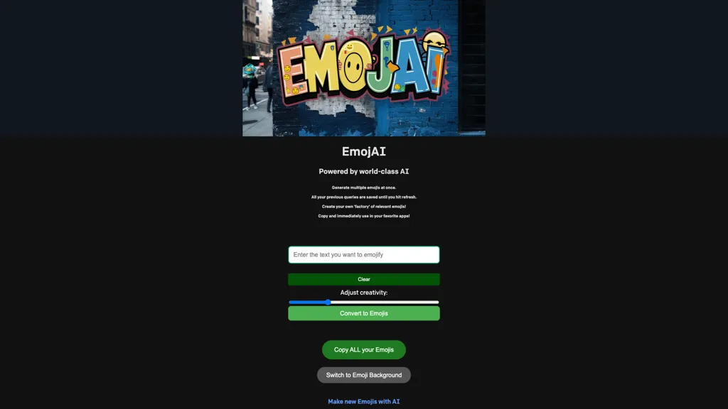 EmojAi 官网截图