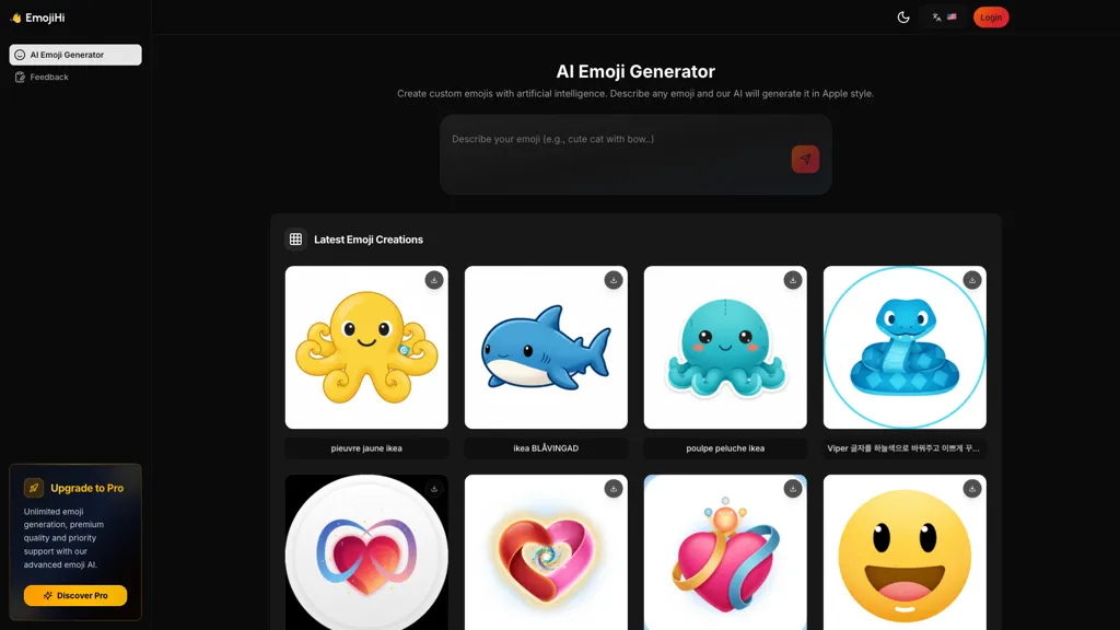 EmojiHi 官网截图