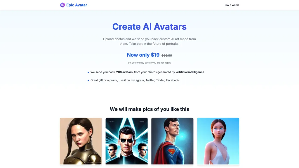 EpicAvatar 官网截图