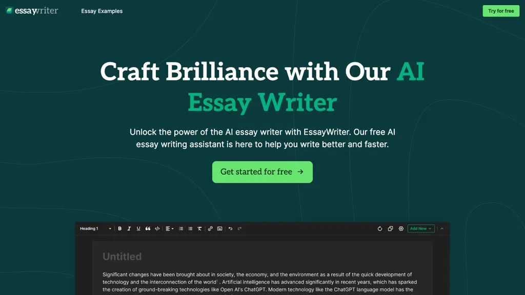 EssayWriter io 官网截图
