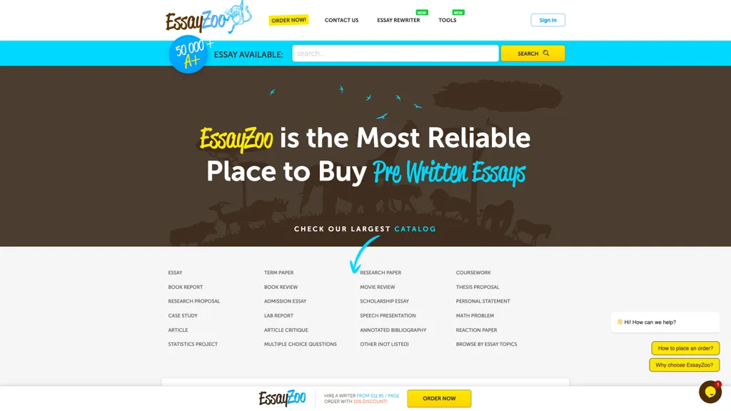 EssayZoo 官网截图
