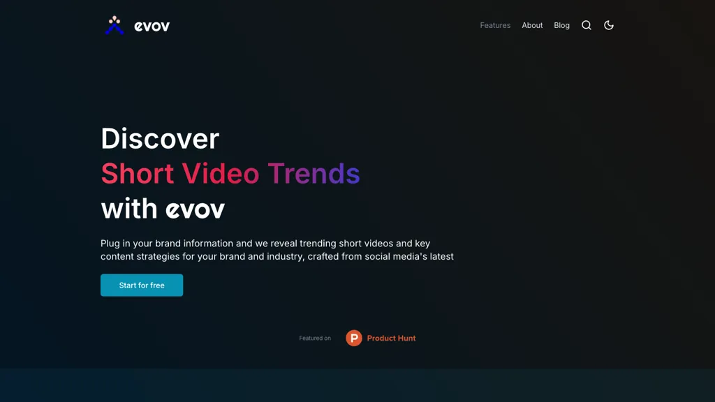 Evov.ai 官网截图