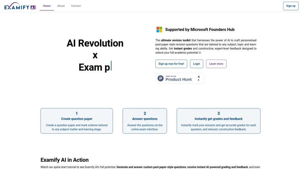 Examify AI 工具截图