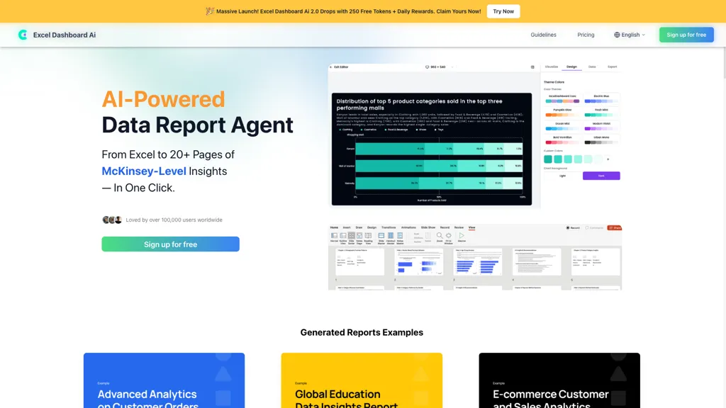 Excel Dashboard Ai 官网截图
